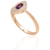 Diamond Sky Jewelry Auksinis žiedas su deimantais ir ametistais „Aleksandrija II“
