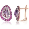 Diamond Sky Jewelry Auksiniai auskarai su deimantais, rubinais ir ametistais „Charlotte III“