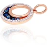 Diamond Sky Jewelry Auksinis pakabukas su deimantais ir safyrais „Atėnė III“