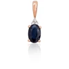 Diamond Sky Jewelry Auksinis pakabukas su deimantais ir safyrais „Constance II“