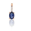 Diamond Sky Jewelry Auksinis pakabukas su deimantais ir safyrais „Grakštumas II“