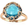 Diamond Sky Jewelry Auksinis žiedas su deimantais ir topazais „Henry II“