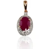 Diamond Sky Jewelry Auksinis pakabukas su deimantais ir rubinais „Saulutė II“