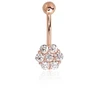 Diamond Sky Jewelry Auksinis pilvo auskaras su cirkoniais „Auksinė Gėlė IV“