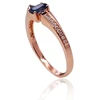 Diamond Sky Jewelry Auksinis žiedas su deimantais ir safyrais „Misa II“