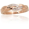 Diamond Sky Jewelry Auksinis žiedas su deimantais „Auksinė Banga VII“