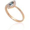 Diamond Sky Jewelry Auksinis žiedas su deimantais ir topazais „Aleksandrija V“