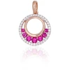Diamond Sky Jewelry Auksinis pakabukas su deimantais ir rubinais „Atėnė II“