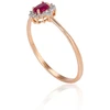 Diamond Sky Jewelry Auksinis žiedas su deimantais ir rubinais „Ferro VII“