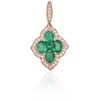 Diamond Sky Jewelry Auksinis pakabukas su deimantais ir smaragdais „Deimantų Gėlė X“