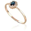 Diamond Sky Jewelry Auksinis žiedas su deimantais ir safyrais „Ferro VI“