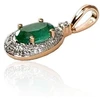 Diamond Sky Jewelry Auksinis pakabukas su deimantais ir smaragdais „Grakštumas III“