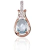 Diamond Sky Jewelry Auksinis pakabukas su deimantais ir topazais „Grakštumas II“