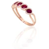 Diamond Sky Jewelry Auksinis žiedas su deimantais ir rubinais „Atėnė“