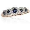 Diamond Sky Jewelry Auksinis žiedas su deimantais ir safyrais „Jenny V“