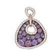 Diamond Sky Jewelry Auksinis pakabukas su deimantais ir ametistais „Saulėta Simfonija III“