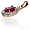 Diamond Sky Jewelry Auksinis pakabukas su deimantais ir rubinais „Saulutė II“