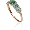 Diamond Sky Jewelry Auksinis žiedas su deimantais ir smaragdais „Jenny VIII“