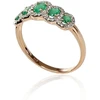 Diamond Sky Jewelry Auksinis žiedas su deimantais ir smaragdais „Jenny IV“