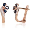 Diamond Sky Jewelry Auksiniai auskarai su deimantais ir safyrais „Imperatoriaus Karūna III“