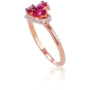 Diamond Sky Jewelry Auksinis žiedas su deimantais ir rubinais „Imperatoriaus Karūna II“