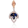 Diamond Sky Jewelry Auksinis pakabukas su deimantais ir safyrais „Aleksandrija“