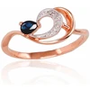 Diamond Sky Jewelry Auksinis žiedas su deimantais ir safyrais „Grotex“