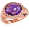 Diamond Sky Jewelry Auksinis žiedas su deimantais ir ametistais „Lourdes“