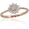 Diamond Sky Jewelry Auksinis žiedas su deimantais „Deimantų Gėlė“