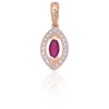 Diamond Sky Jewelry Auksinis pakabukas su deimantais ir rubinais „Aleksandrija V“