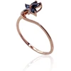 Diamond Sky Jewelry Auksinis žiedas su deimantais ir safyrais „Crystallite III“