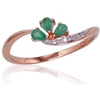 Diamond Sky Jewelry Auksinis žiedas su deimantais ir smaragdais „Imperatoriaus Karūna V“