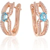 Diamond Sky Jewelry Auksiniai auskarai su deimantais ir topazais „Sparkling Moment“