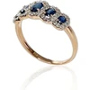 Diamond Sky Jewelry Auksinis žiedas su deimantais ir safyrais „Jenny“