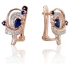 Diamond Sky Jewelry Auksiniai auskarai su deimantais ir safyrais „Grotex VI“