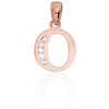 Diamond Sky Jewelry Auksinis raidės pakabukas su cirkoniais „O III“