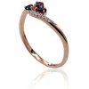 Diamond Sky Jewelry Auksinis žiedas su deimantais ir safyrais „Imperatoriaus Karūna IV“