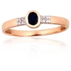 Diamond Sky Jewelry Auksinis žiedas su deimantais ir safyrais „Grakštumas XII“
