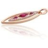 Diamond Sky Jewelry Auksinis pakabukas su deimantais ir rubinais „Princesės Ašara VI“
