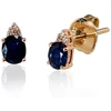 Diamond Sky Jewelry Auksiniai auskarai su deimantais ir safyrais „Notika“