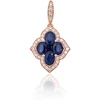 Diamond Sky Jewelry Auksinis pakabukas su deimantais ir safyrais „Deimantų Gėlė VIII“