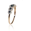Diamond Sky Jewelry Auksinis žiedas su deimantais ir safyrais „Jenny V“