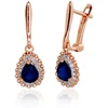 Diamond Sky Jewelry Auksiniai auskarai su deimantais ir safyrais „Renaissance III“