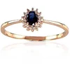 Diamond Sky Jewelry Auksinis žiedas su deimantais ir safyrais „Ferro VI“
