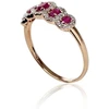 Diamond Sky Jewelry Auksinis žiedas su deimantais ir rubinais „Jenny II“
