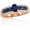Diamond Sky Jewelry Auksinis žiedas su deimantais ir safyrais „Eternity“