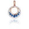 Diamond Sky Jewelry Auksinis pakabukas su deimantais ir safyrais „Atėnė III“