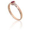 Diamond Sky Jewelry Auksinis žiedas su deimantais ir rubinais „Grakštumas XI“