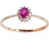 Diamond Sky Jewelry Auksinis žiedas su deimantais ir rubinais „Ferro VII“