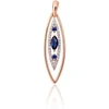 Diamond Sky Jewelry Auksinis pakabukas su deimantais ir safyrais „Princesės Ašara V“
